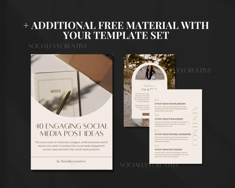 700 Dark Aesthetic Instagram Templates | Canva Post & Story Bundle | Editable Black Social Media Templates for Entrepreneurs, Influencers & Creatives