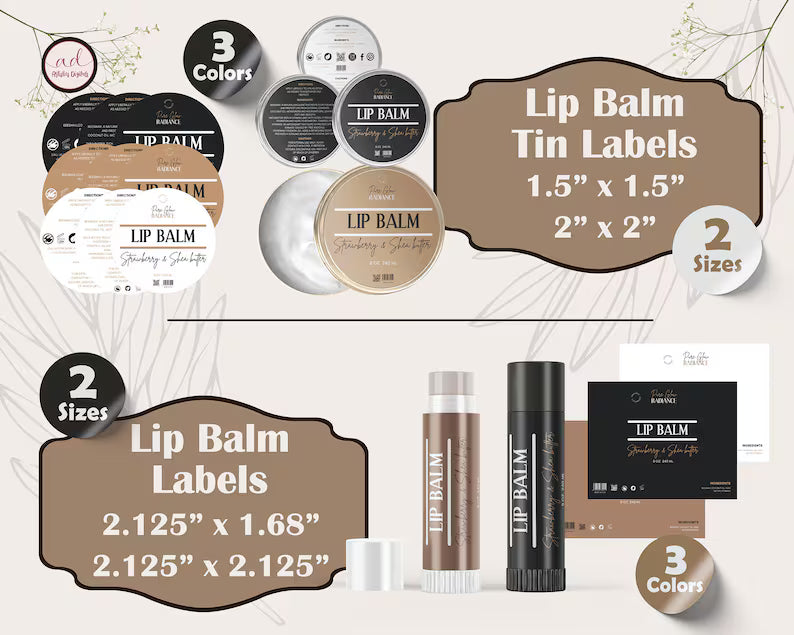 Editable Cosmetic Label Templates | Soap, Bath Salt & Body Scrub Label Bundle | Printable Canva Templates for Small Business Branding